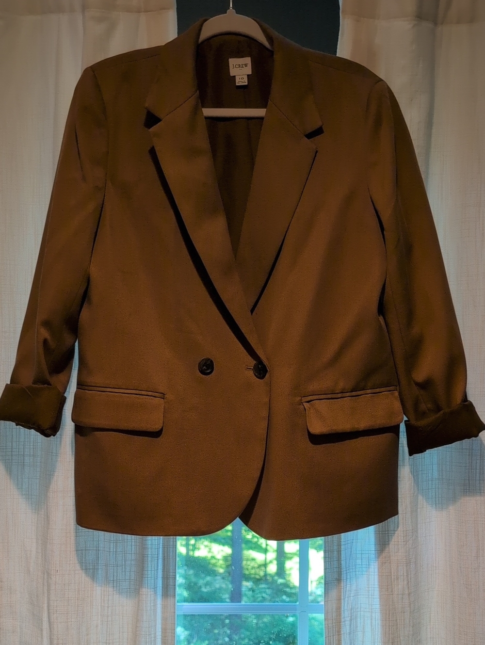 J. Crew Chocolate Brown Double-Breasted Blazer